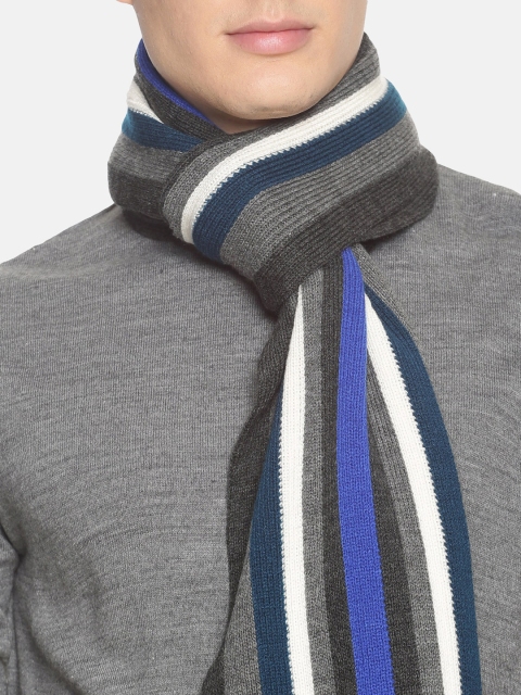 513 Men Beige & Red Woven Design Mufflers - Image 2
