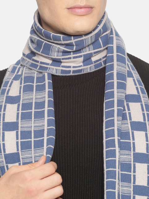 513 Men Beige & Red Woven Design Mufflers - Image 2