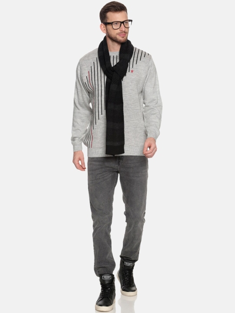 513 Men Beige & Red Woven Design Mufflers - Image 4