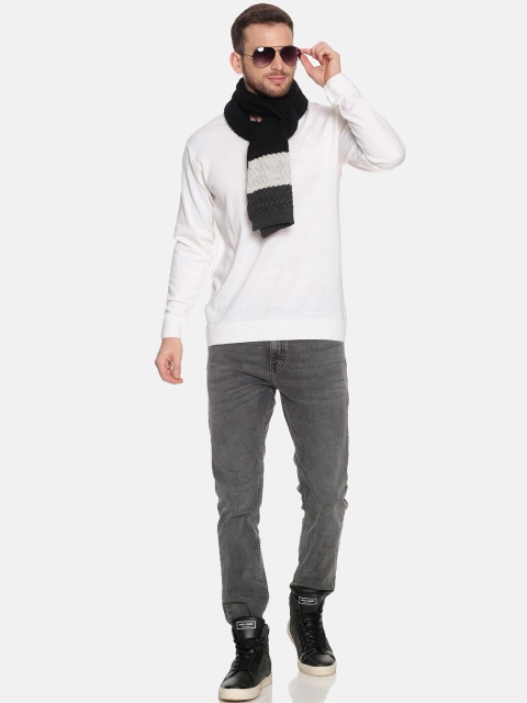 513 Men Beige & Red Woven Design Mufflers - Image 4