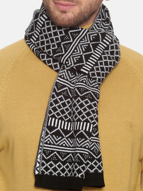 513 Men Beige & Red Woven Design Mufflers - Image 3