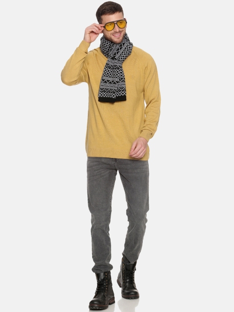 513 Men Beige & Red Woven Design Mufflers - Image 4