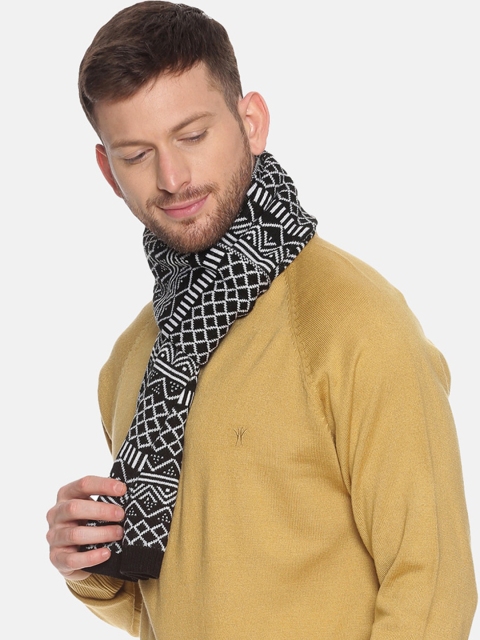 513 Men Beige & Red Woven Design Mufflers - Image 2