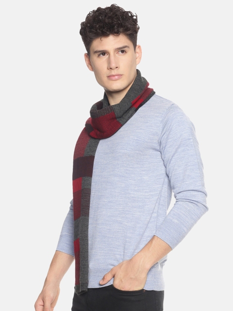 513 Men Beige & Red Woven Design Mufflers - Image 3