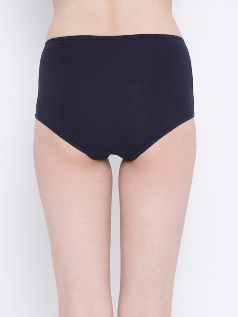 Clovia Women Navy Blue Lace High Waist Hipster Briefs PN1057P083XL - Image 4