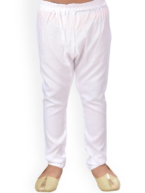 ahhaaaa Boys Navy & White Embroidered Sherwani Set - Image 6