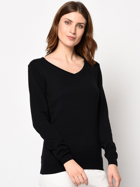 98 Degree North Women Black Solid Pullover Sweater - Image 3