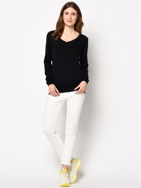 98 Degree North Women Black Solid Pullover Sweater - Image 6