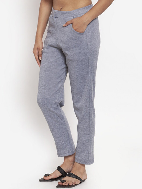 TAG 7 Women Grey Woolen Ankle-Length Leggings Pants - Image 2