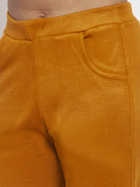 TAG 7 Women Mustard Woolen Ankle Length Leggings - Image 5