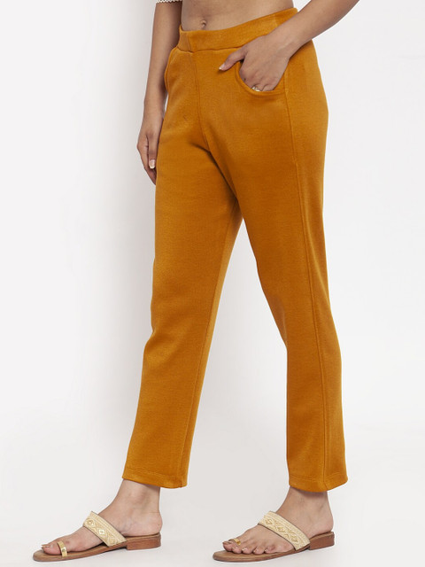 TAG 7 Women Mustard Woolen Ankle Length Leggings - Image 2