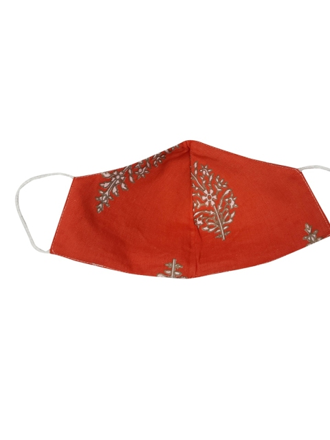 Aditi Wasan Unisex Multicoloured Pack of 3 Printed Reusable 3-Ply Cloth Masks - Image 5