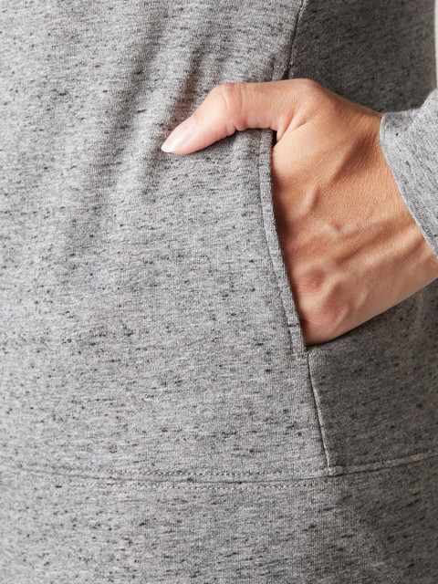 Decathlon Women Grey Melange Solid Gym Jacket - Image 2