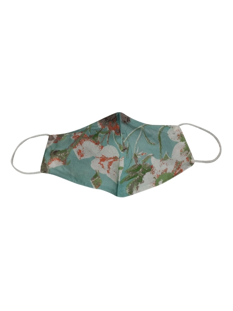 Aditi Wasan Unisex Pack Of 3 White & Blue Non-Reusable 3-Ply Cloth Masks - Image 5