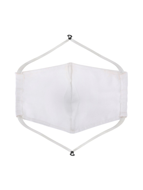 VASTRAMAY Unisex Pack Of 3 White 3-Ply Reusable Outdoor Face Mask - Image 5