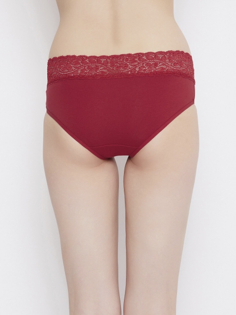 Clovia Women Red Solid Hipster Briefs PN0795P04 - Image 4