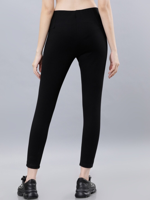 Tokyo Talkies Women Black Slim Fit Solid Regular Trousers - Image 4