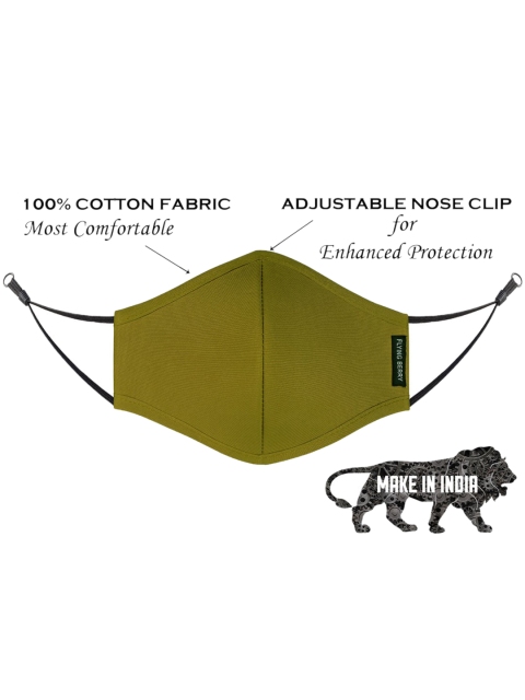 FLYING BERRY Unisex Pack Of 2 Green 3-Ply Anti Pollution Reusable Masks - Image 4