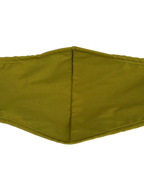 FLYING BERRY Pack Of 3 Olive Green Solid 3-Ply Reusable Protective Outdoor Masks - Image 3