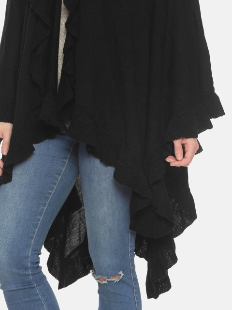513 Women Black Solid Shrug - Image 3