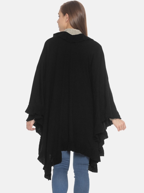 513 Women Black Solid Shrug - Image 4