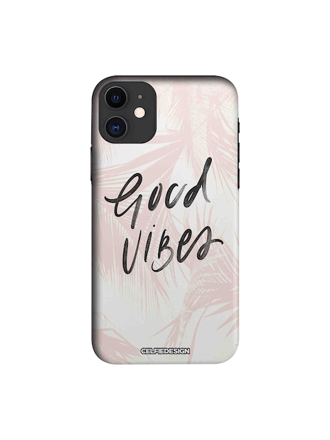 CelfieDesign Pink & White Printed iPhone 11 Back Cover