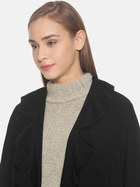 513 Women Black Solid Shrug - Image 2
