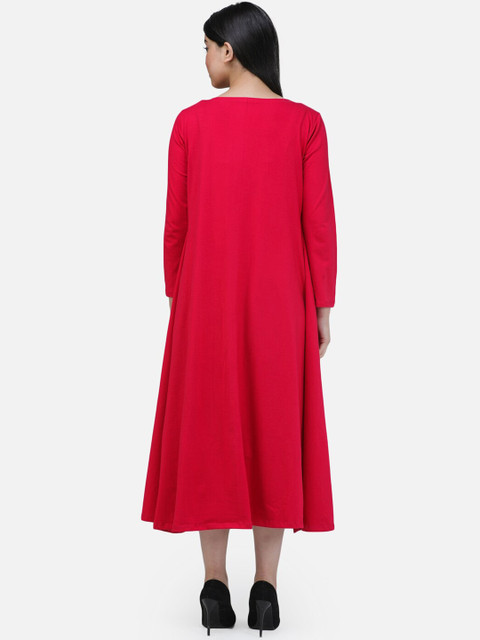 SCORPIUS Women Magenta Pink Solid Open-Front Longline Shrug - Image 5