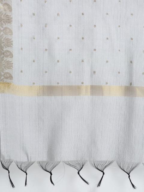 Clora Creation Women Grey Printed Silk Dupatta - Image 2