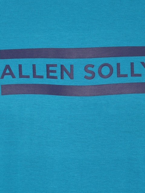 Allen Solly Men Blue Printed Round Neck T-shirt - Image 2