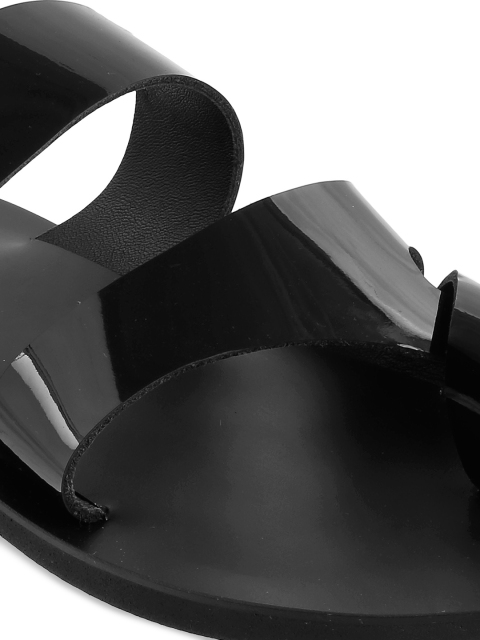 Mochi Men Black Leather Sandals - Image 5