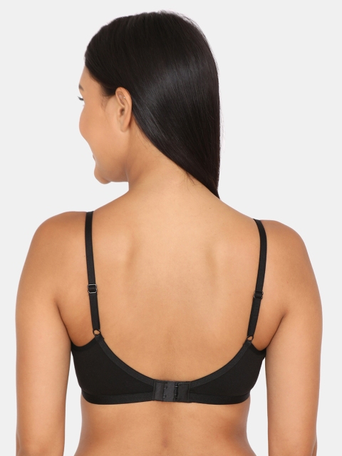 Zivame Black Solid Non-Wired Non Padded T-shirt Bra ZI1885 - Image 3