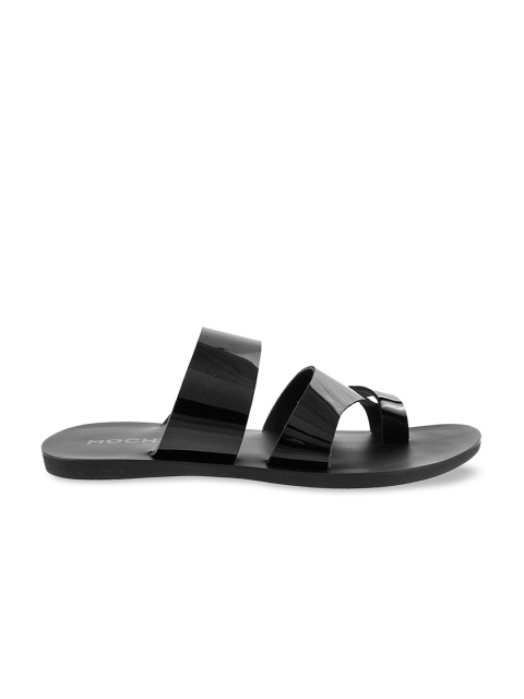 Mochi Men Black Leather Sandals - Image 3