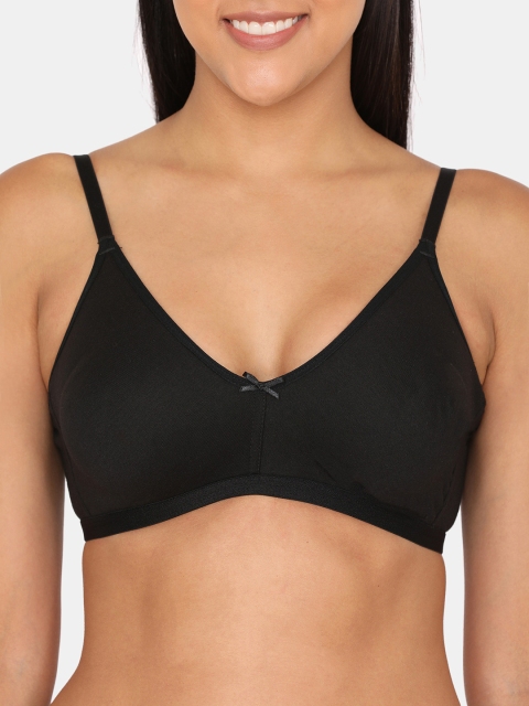 Zivame Black Solid Non-Wired Non Padded T-shirt Bra ZI1885 - Image 4