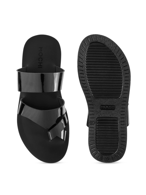 Mochi Men Black Leather Sandals - Image 4