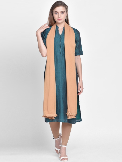 Dupatta Bazaar Beige Solid Dupatta - Image 5