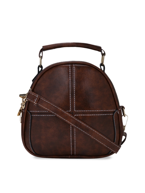 Satchel Bags Brown Solid Handheld Bag