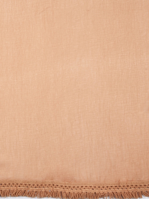 Dupatta Bazaar Beige Solid Dupatta - Image 2