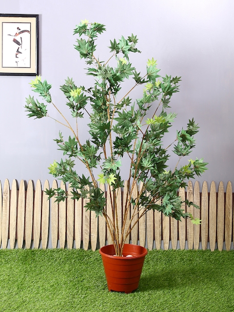 PolliNation Green Artificial Maple Plant Without Pot