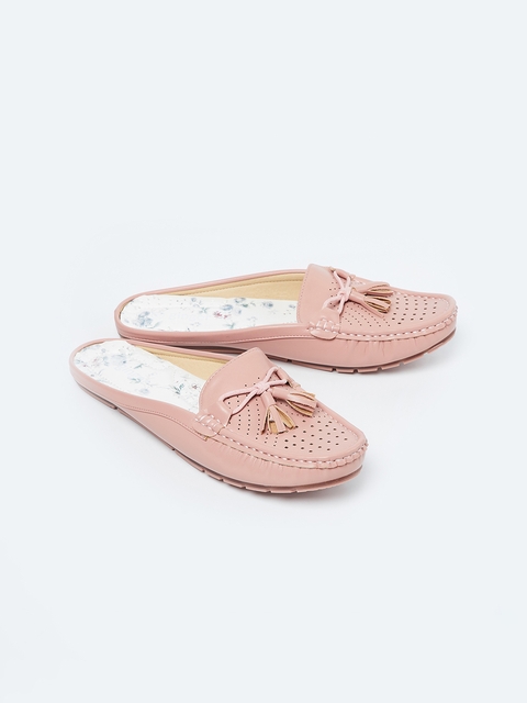 Ginger by Lifestyle Women Pink Laser Cut Mules