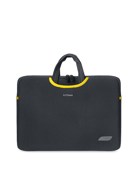AirCase Unisex Grey Solid Laptop Sleeve