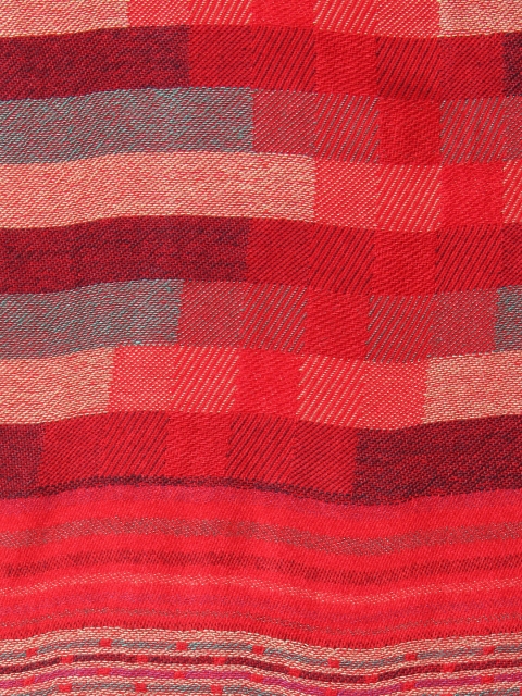 Anekaant Women Red Woven Design Shawl - Image 2