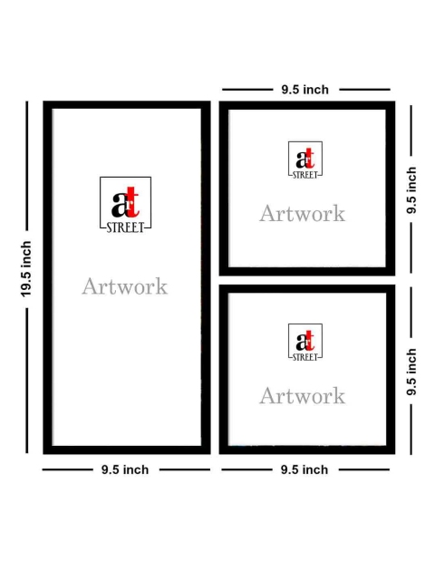 Art Street Set Of 3 Teal Blue & Brown Printed Mountain View Wall Art - Image 5