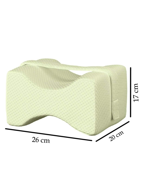 Kuber Industries Unisex Cream-Coloured Memory Foam Orthopedic Knee Support Leg Rest Pillow - Image 3