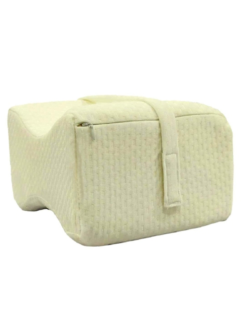 Kuber Industries Unisex Cream-Coloured Memory Foam Orthopedic Knee Support Leg Rest Pillow - Image 2
