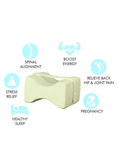 Kuber Industries Unisex Cream-Coloured Memory Foam Orthopedic Knee Support Leg Rest Pillow - Image 4