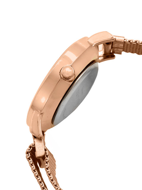 JOKER & WITCH Women White & Rose Gold Analogue Watch AMWW256 - Image 3