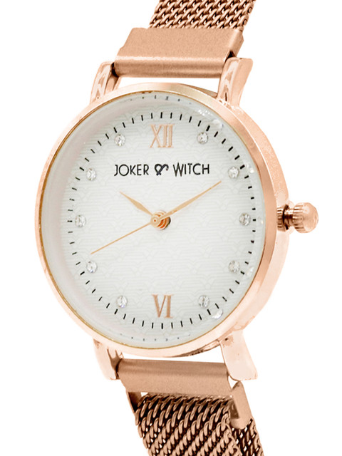 JOKER & WITCH Women White & Rose Gold Analogue Watch AMWW256 - Image 2