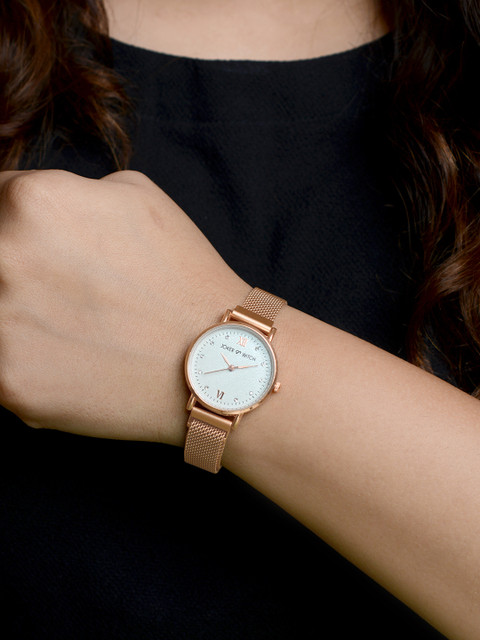 JOKER & WITCH Women White & Rose Gold Analogue Watch AMWW256 - Image 5