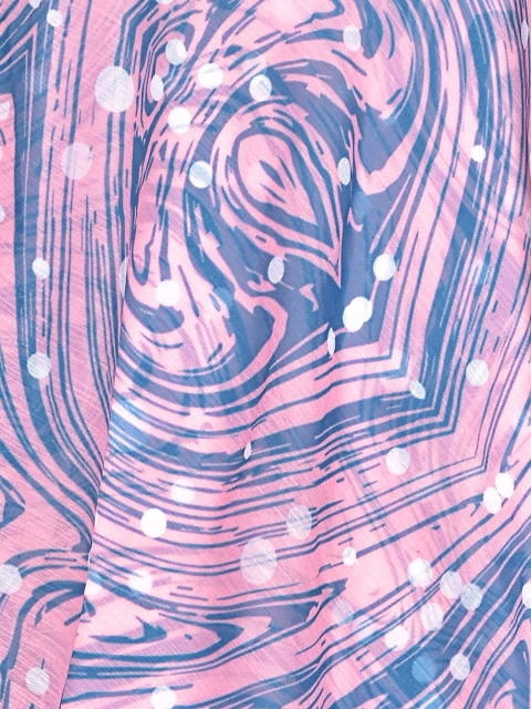 SWAYAM Women Blue & Pink Printed Single 3-Ply Outdoor Protective Scarf Style Face Mask - Image 5